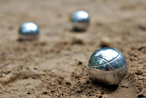 Petanque Being Played